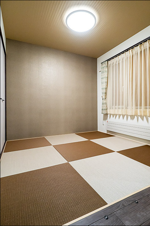 畳と壁色のコラボ